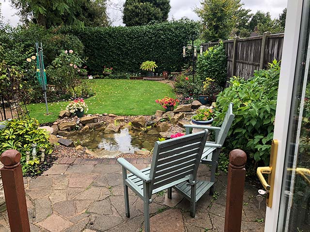 View of existing garden from the conservatory