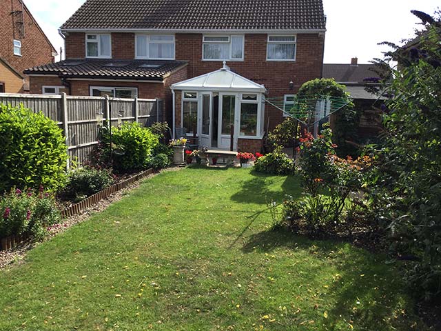 View of existing garden from garden