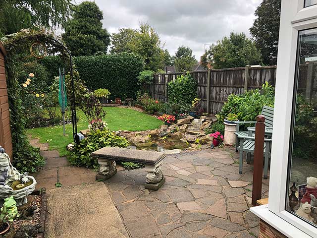 Current view entering the garden