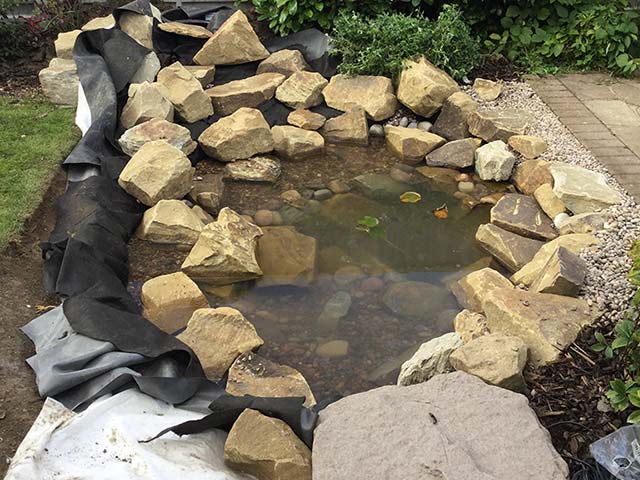 Smaller rocks added to shallows